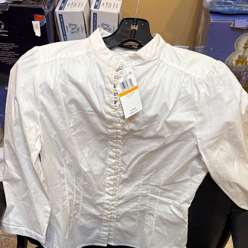 BCBGMaxAzria White Button-Down Shirt